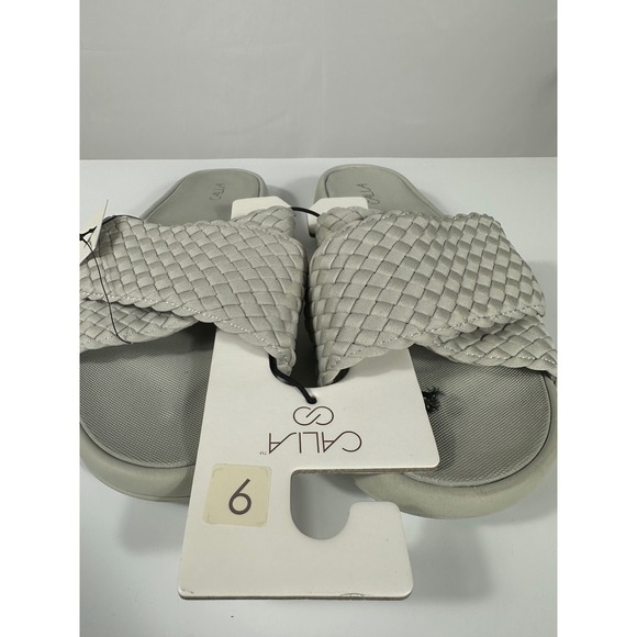 CALIA Women's Size 9 Ground Fennel Woven Slide Sandals NWT - Picture 2 of 5